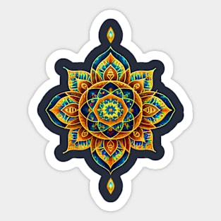 Sacred Geometry Mandala Art Sticker